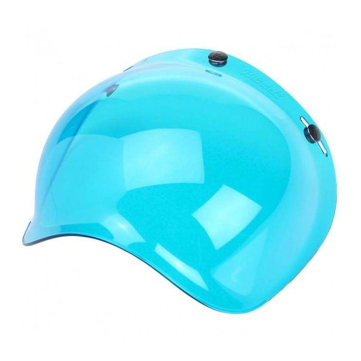 Blue Bubble Logo - BILTWELL ANTI-FOG BUBBLE VISOR - BLUE SOLID - Urban Rider London