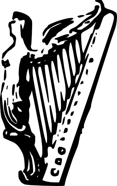 Angel Harp Logo - Angel Harp Lineart Clip Art at Clker.com - vector clip art online ...