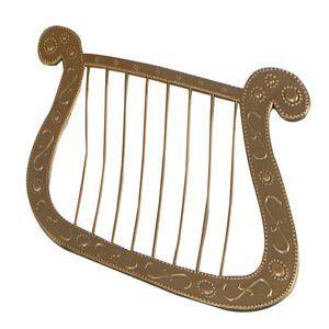 Angel Harp Logo - Gold Angel Harp Fancy Dress Costume Accessory Prop 5051090902212
