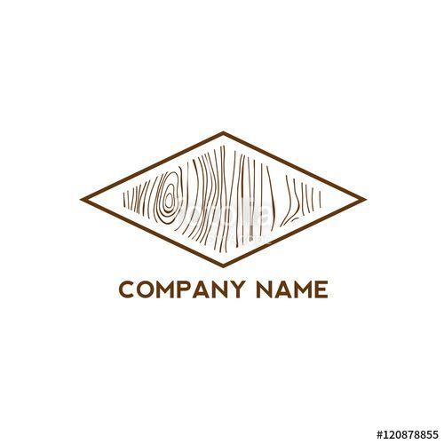 Diamond-Shaped Company Logo - Diamond shape with wooden texture, Logo design, Vector illustratio