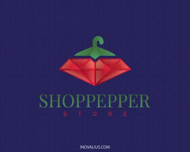 Diamond-Shaped Company Logo - Shop Pepper Logo Design | Inovalius