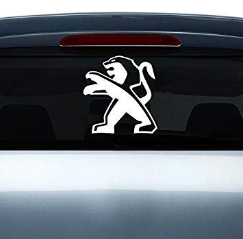 Lion Auto Logo - M T Enterprises Peugeot Lion Large Vinyl Sticker Decal Logo Emblem