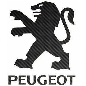 Lion Auto Logo - adesivo sticker PEUGEOT LION LOGO CARBON prespaziato, auto, moto