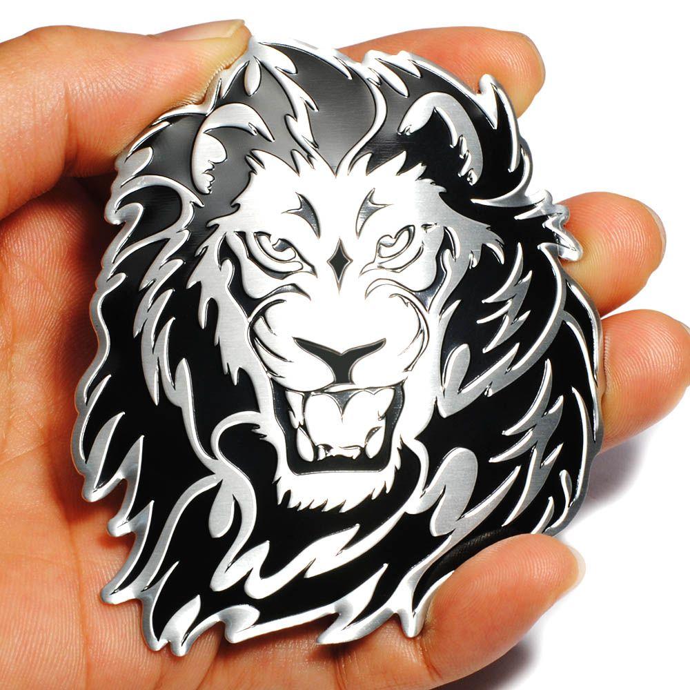 Lion Auto Logo - 2019 Car Decoration Animal Stickers Logo Metal 3D Creative Lion ...