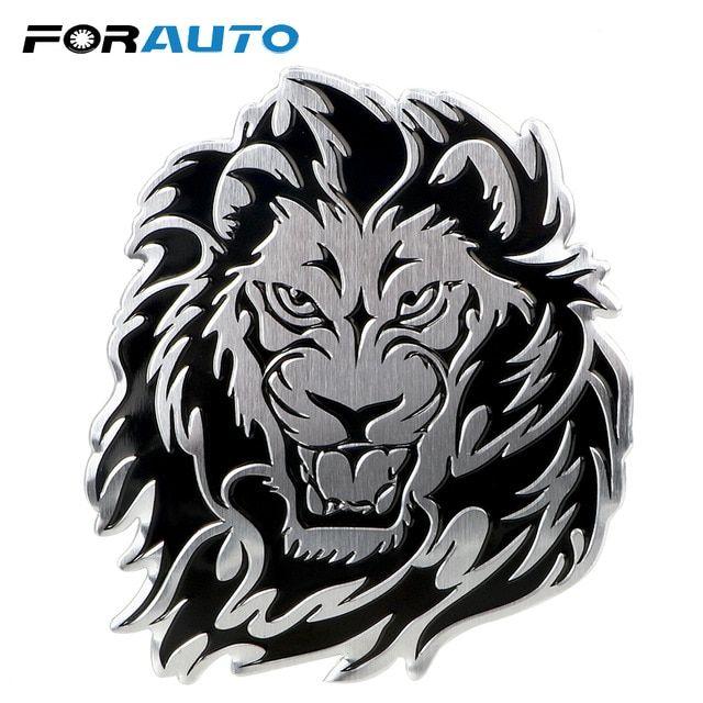 Lion Auto Logo - FORAUTO 3D Reflective Lion Shape Car Stickers Metal Emblem