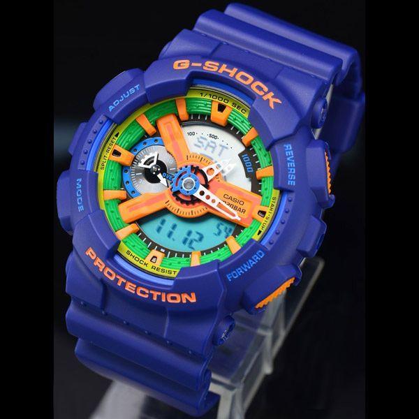 Blue and Orange G Logo - Casio G-Shock Blue GA-110FC-1A | Souq - UAE