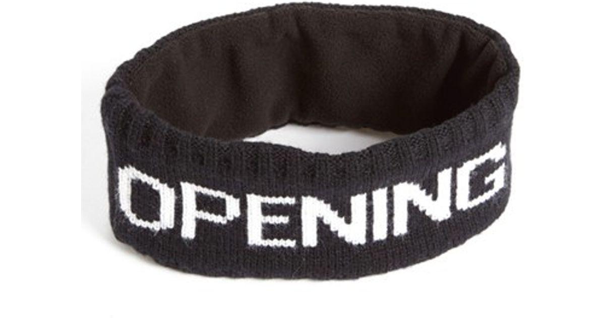 Opening Ceremony Logo - Lyst Ceremony 'collegiate Logo' Knit Headband in Black