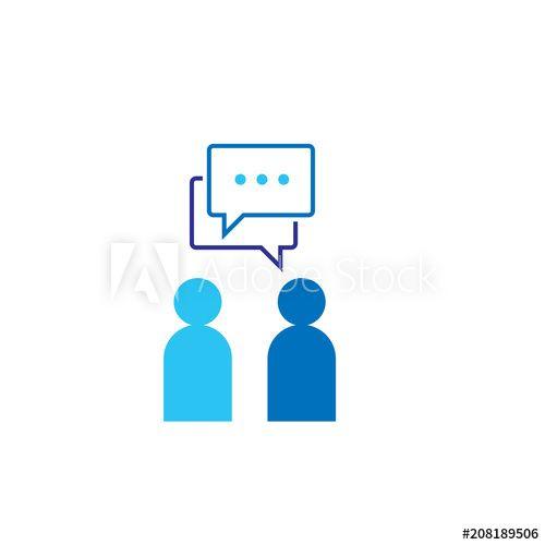 Style Network Logo - People Icon. Social talk network group logo symbol. Business ...