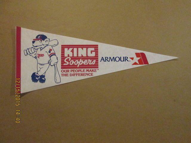 King Soopers Logo - Denver Bears Vintage Defunct King Soopers Logo Pennant | eBay