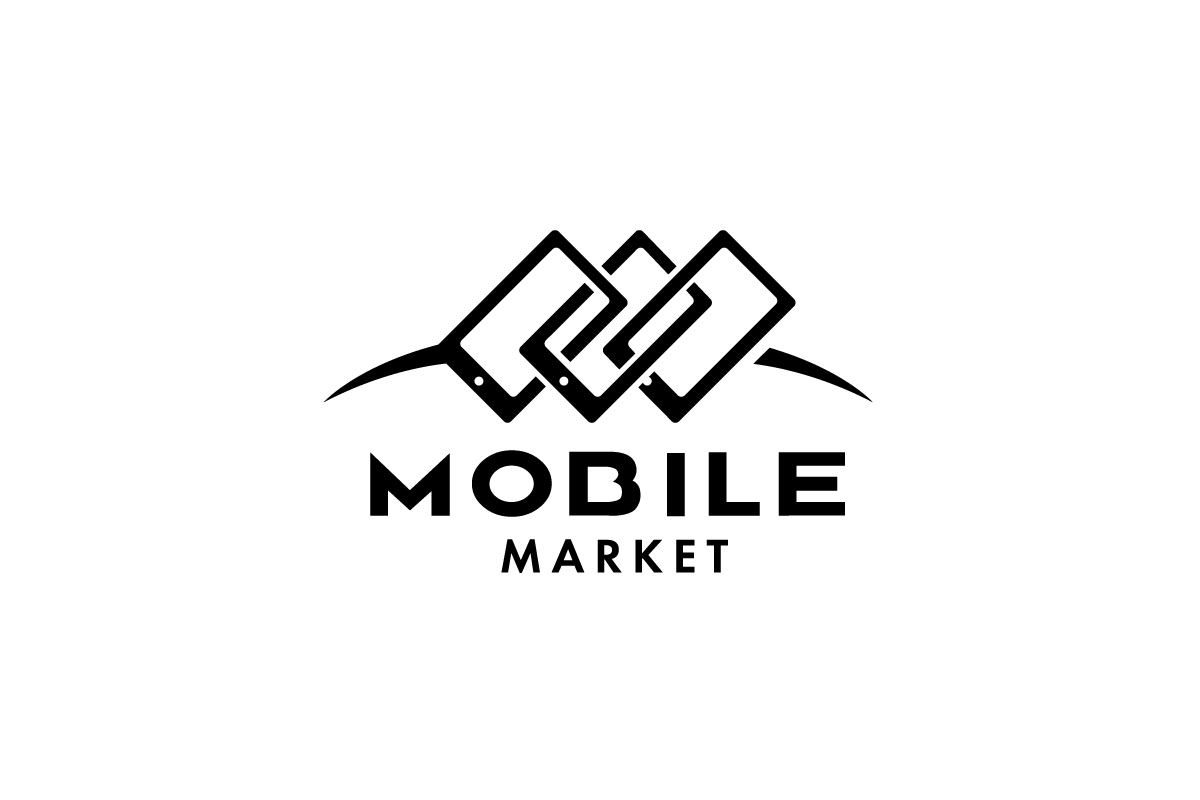 Mobile Phone Logo - SOLD – MobileMarket—Cell Phone Logo Design | Logo Cowboy