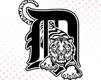 Detroit Tigers Logo - Detroit tigers logo | Etsy