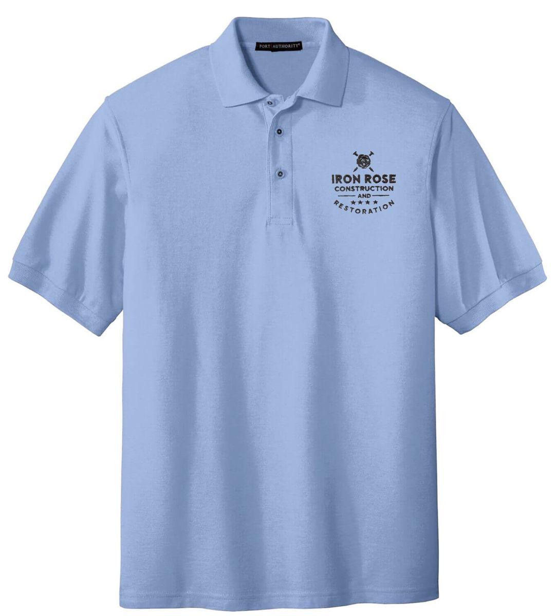 Polo Shirts with Logo - Silk Touch Polo with custom logo embroidery