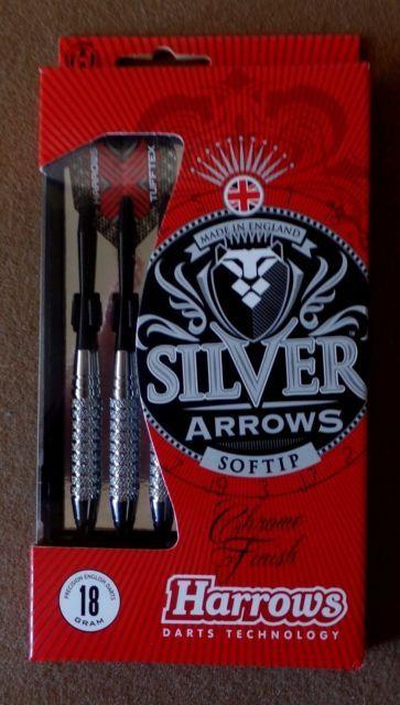 Silver Arrows Logo - Harrows Silver Arrows 18g Soft Tip Darts Set 54407 Arrow Dart With ...
