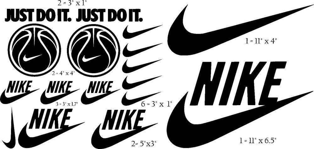Jordan 23 Logo - Set Nike Just Do It Logo NBA Jordan 23 Logo Decal Sticker Wall Car ...