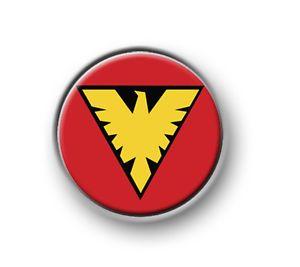 Jean Grey Logo - PHOENIX / 1” / 25mm pin button / badge / Marvel / Jean Grey / Stan