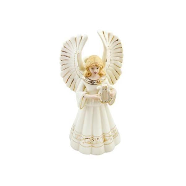 Angel Harp Logo - Statue-White Female Angel Harp | propNspoon