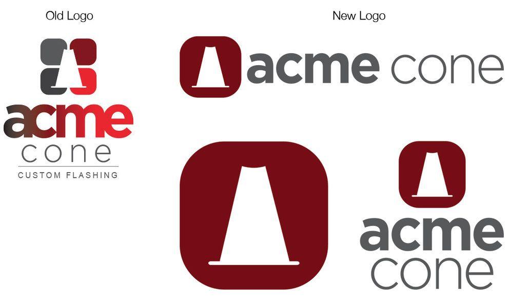 Red Cone Logo - Acme Cone Logo Redesign — 6sides Marketing