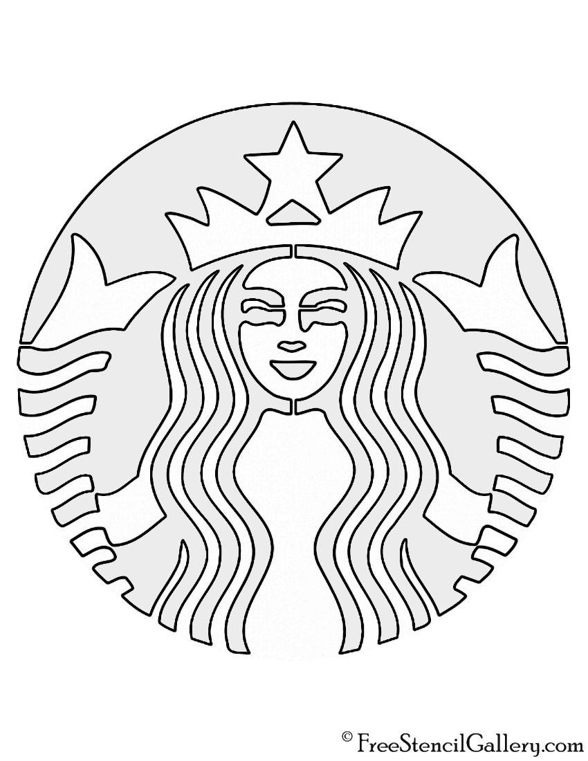 Printable Starbucks Logo - Starbucks Logo Stencil | Free Stencil Gallery