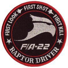 Driver F Logo - F//A-22 Raptor Driver Squadron T-Shirt, Choose Your Squadron Logo ...
