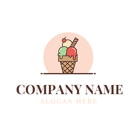 Red Cone Logo - Free Ice Cream Logo Designs | DesignEvo Logo Maker