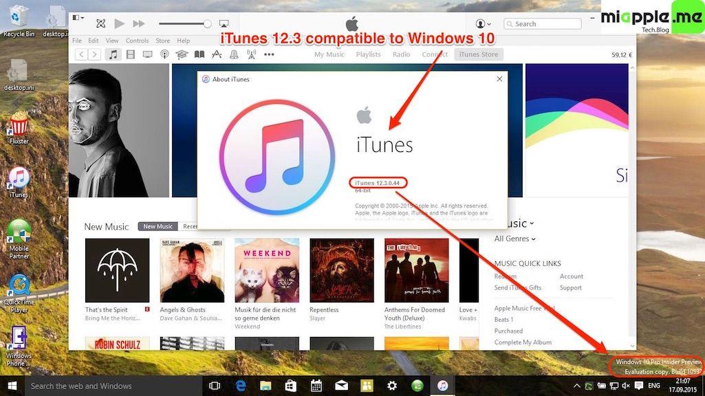 iTunes 12 Logo - iTunes 12.3 Compatible To Windows 10 - miapple.me