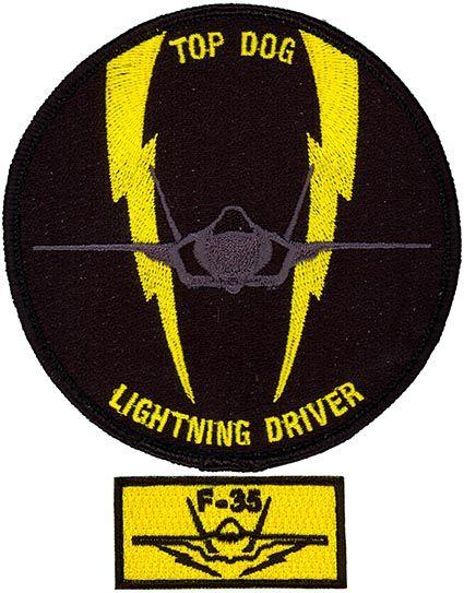 Driver F Logo - 61st FIGHTER SQUADRON – TOP DOG LIGHTNING DRIVER & F-35 POCKET TAB ...