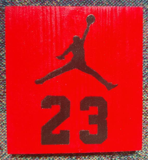 Jordan 23 Logo - Michael Jordan 23 Logo Block | Etsy