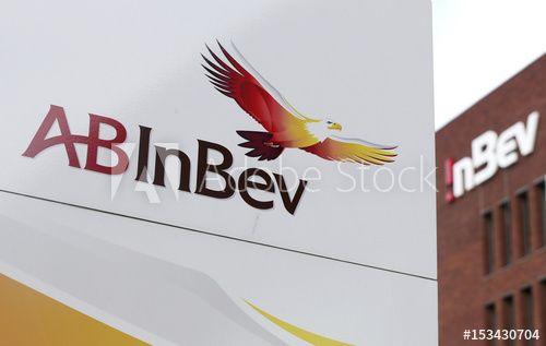 InBev Logo - View of the Anheuser-Busch InBev logo outside the brewer's ...
