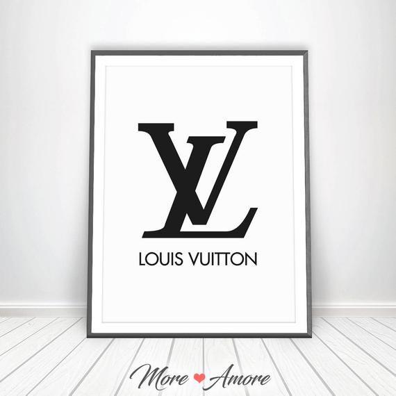 LV Bag Logo - Louis Vuitton Print Louis Vuitton Logo LV Inspired Fashion