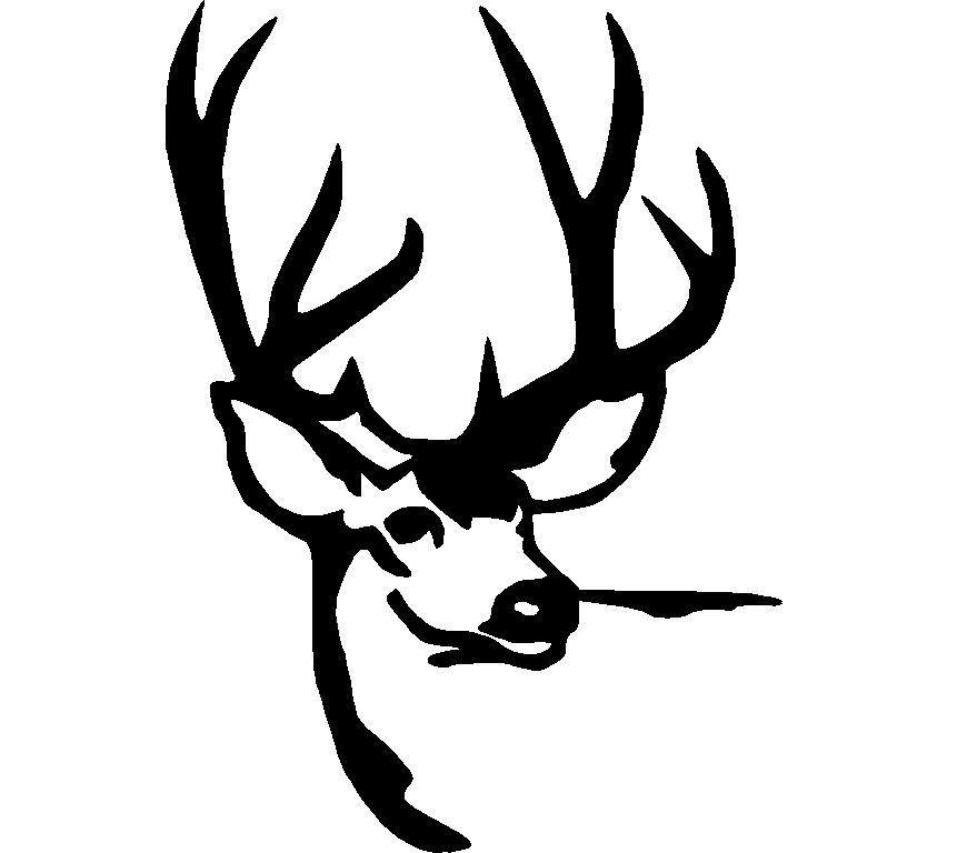 Black and White Hunting Logo - Deer Hunting Logos | Deer head | Silhouette | Deer, Hunting, Cricut