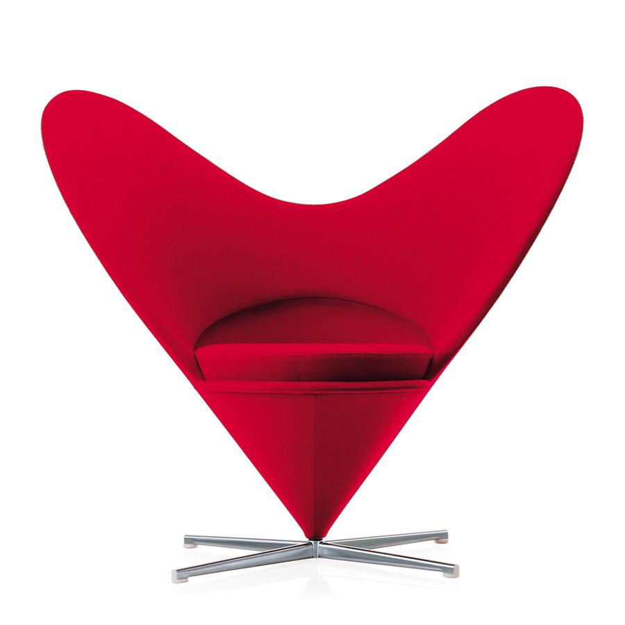 Red Cone Logo - Vitra Heart Cone Chair, Red by Verner Panton, 1959