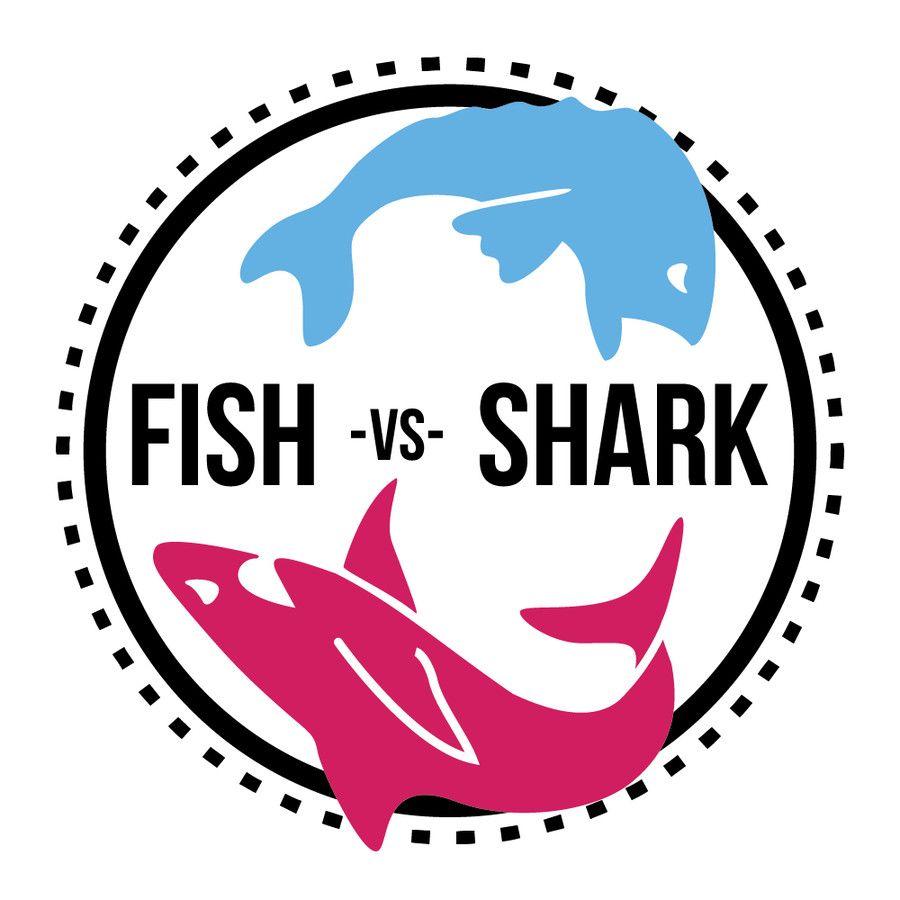 Fish Circle Logo - Entry By Uwxavier For Fish Vs Shark Icon Logo