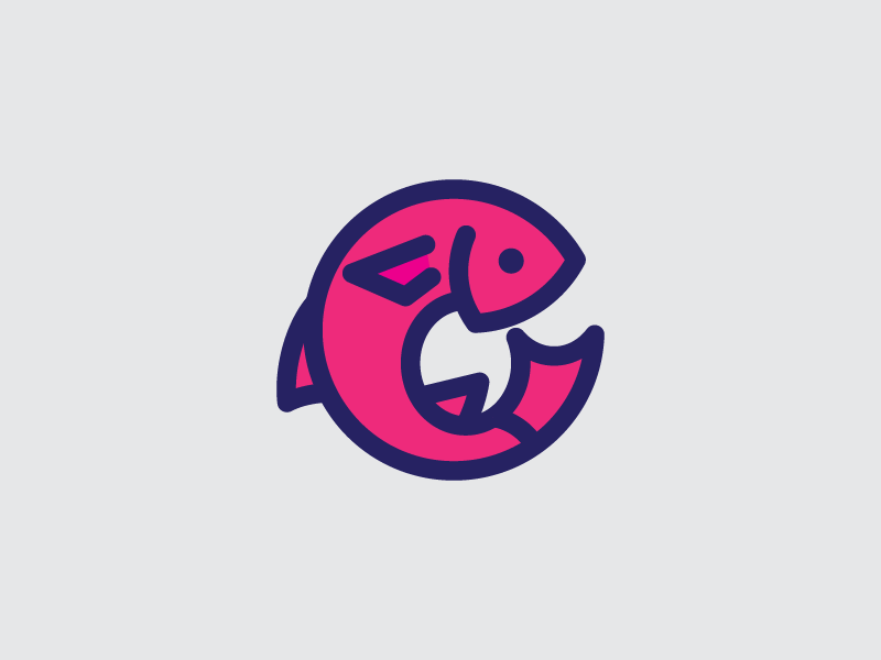 Fish Circle Logo - Salmon. fish. Logos, Fish logo, Logo design