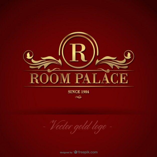 Maroon and Gold Logo - Golden room palace logo Vector | Free Download