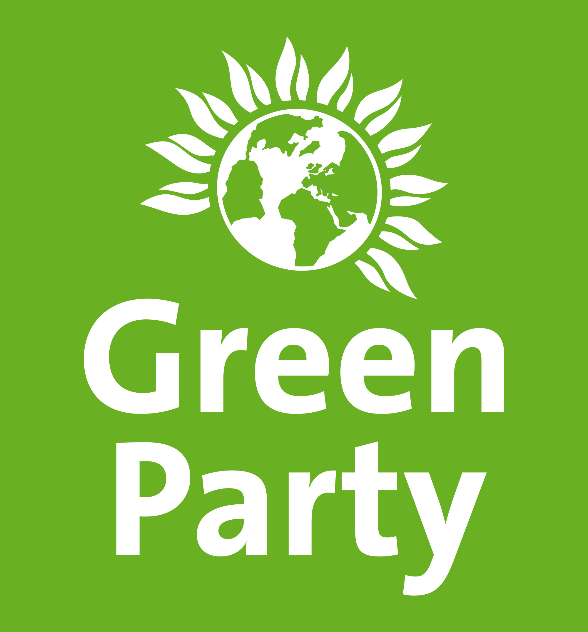 Green and White Brand Logo - Green Party Visual Identity