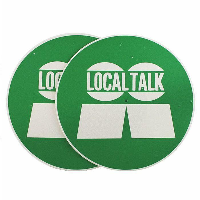 All Green and White Logo - LOCAL TALK Local Talk Slipmats (pair, green with white logo) vinyl ...