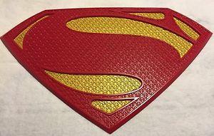 Red Steel Logo - Man of Steel Superman Chest Logo Emblem Symbol In Red And Gold ...