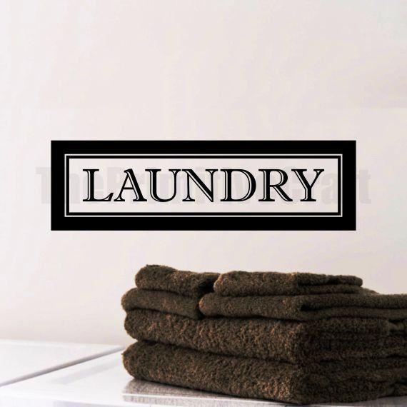 Elegant Laundry Logo - Laundry Vinyl Decal elegant laundry room decal Laundry Door | Etsy
