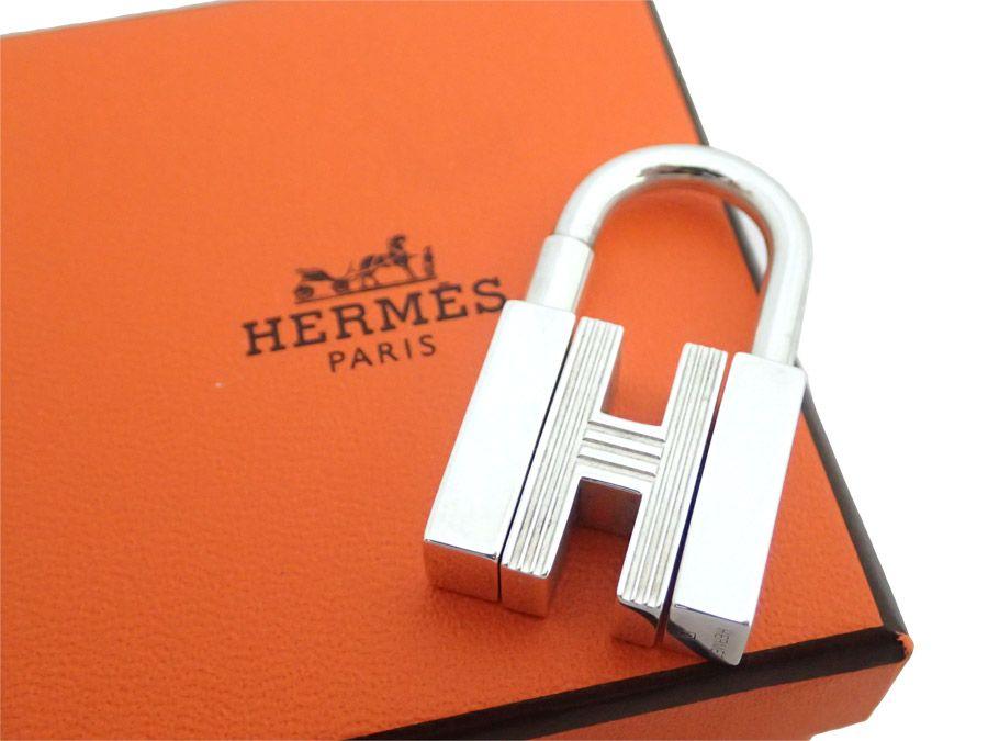 Hermes H Logo - BrandValue: Hermes HERMES カデナ H logo silver metal material charm ...