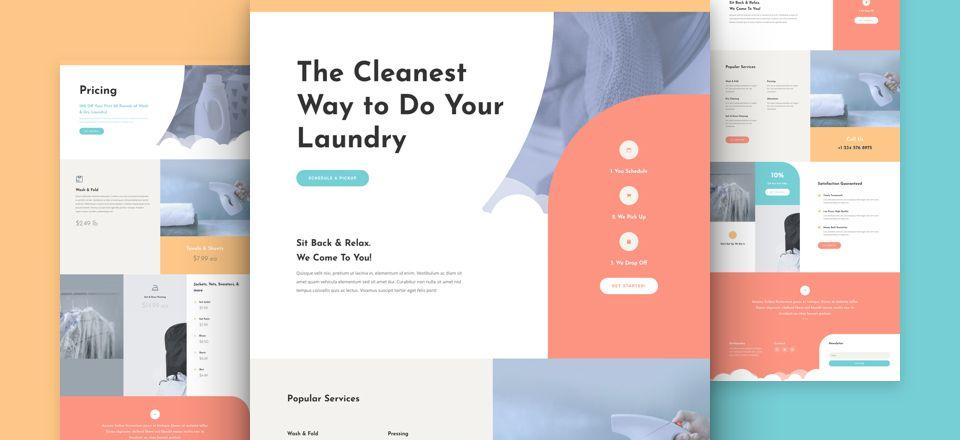 Elegant Laundry Logo - Get a FREE Laundry Service Layout Pack for Divi | Elegant Themes Blog