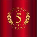 Red and Gold Logo - Wreath Anniversary Gold Logo Vector in Red Background 50