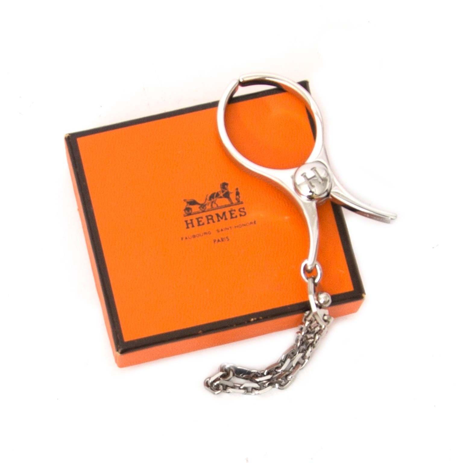 Hermes H Logo - Labellov Hermès H Logo Silver Filou Glove Holder Key Chain ○ Buy