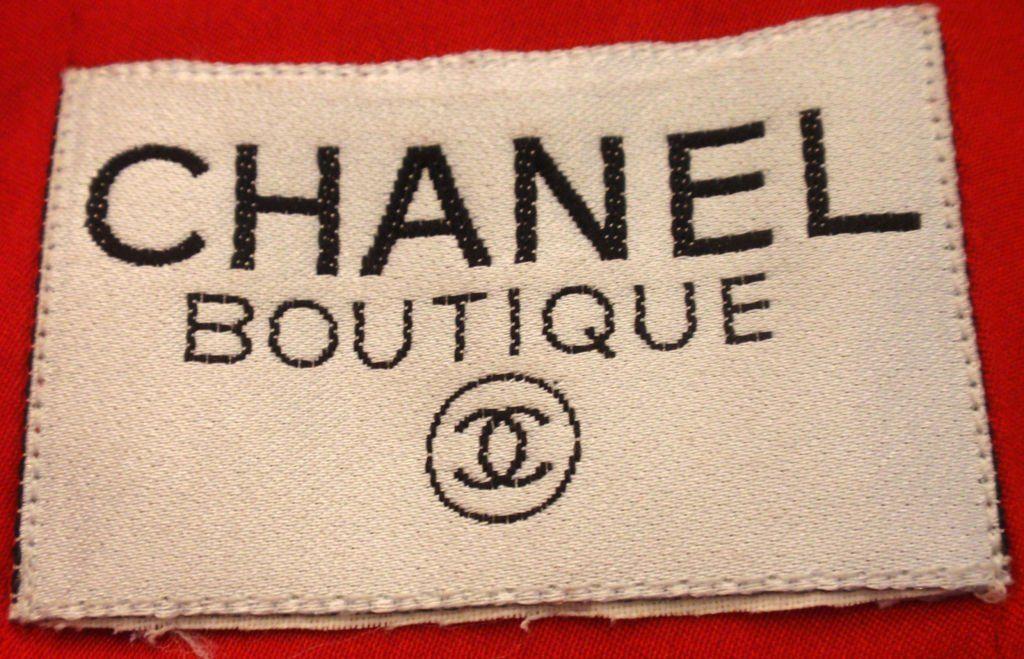 Red and Gold Logo - Chanel Red Coat with Gold Logo Buttons, Circa 1990's