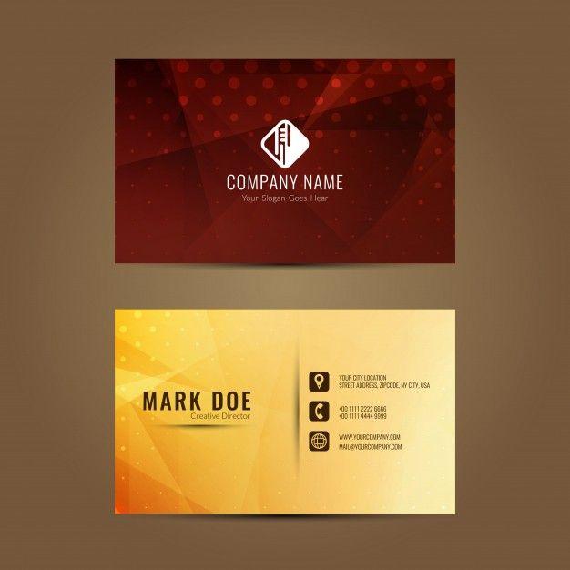 Red and Gold Logo - Red and gold corporate card Vector | Free Download