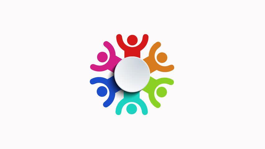 Group of People Logo - Group of People Logo Animation Stock Footage Video (100% Royalty ...