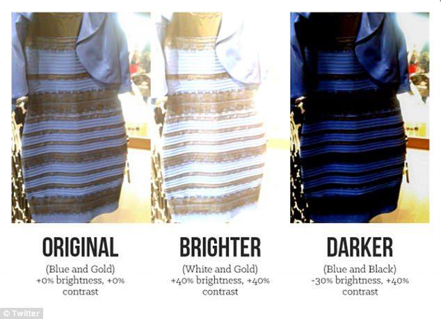 Black and Blue M Logo - Blue and black dress riddle finally solved | Daily Mail Online