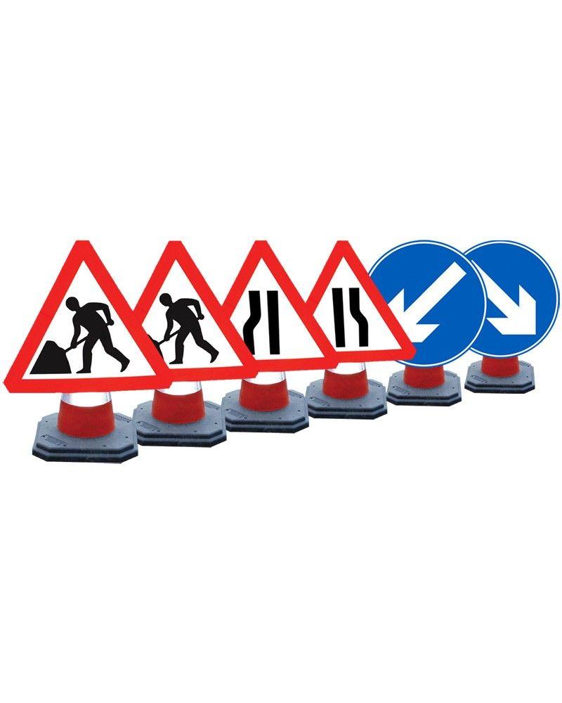 Red Cone Logo - Road Works Chapter 8 Red Book Cone Sign Set | From Aspli Safety