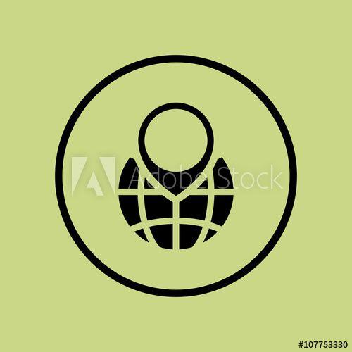 Flat Globe Logo - ecology globe icon, ecology globe symbol, ecology globe vector ...