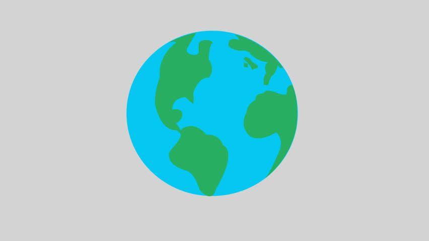 Flat Globe Logo - Earth Logo Icon Animation. Png+alpha. Stock Footage Video (100 ...