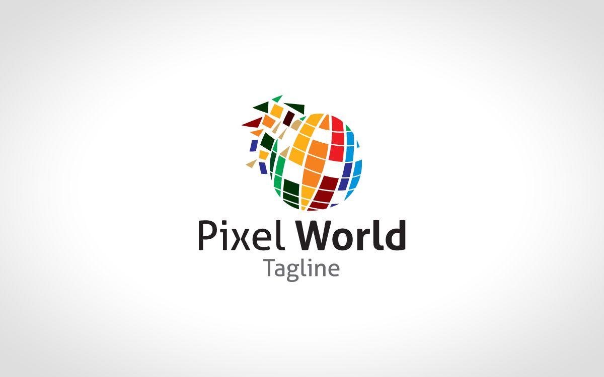 World Business Logo - Pixel World Business Logo For Sale - Lobotz
